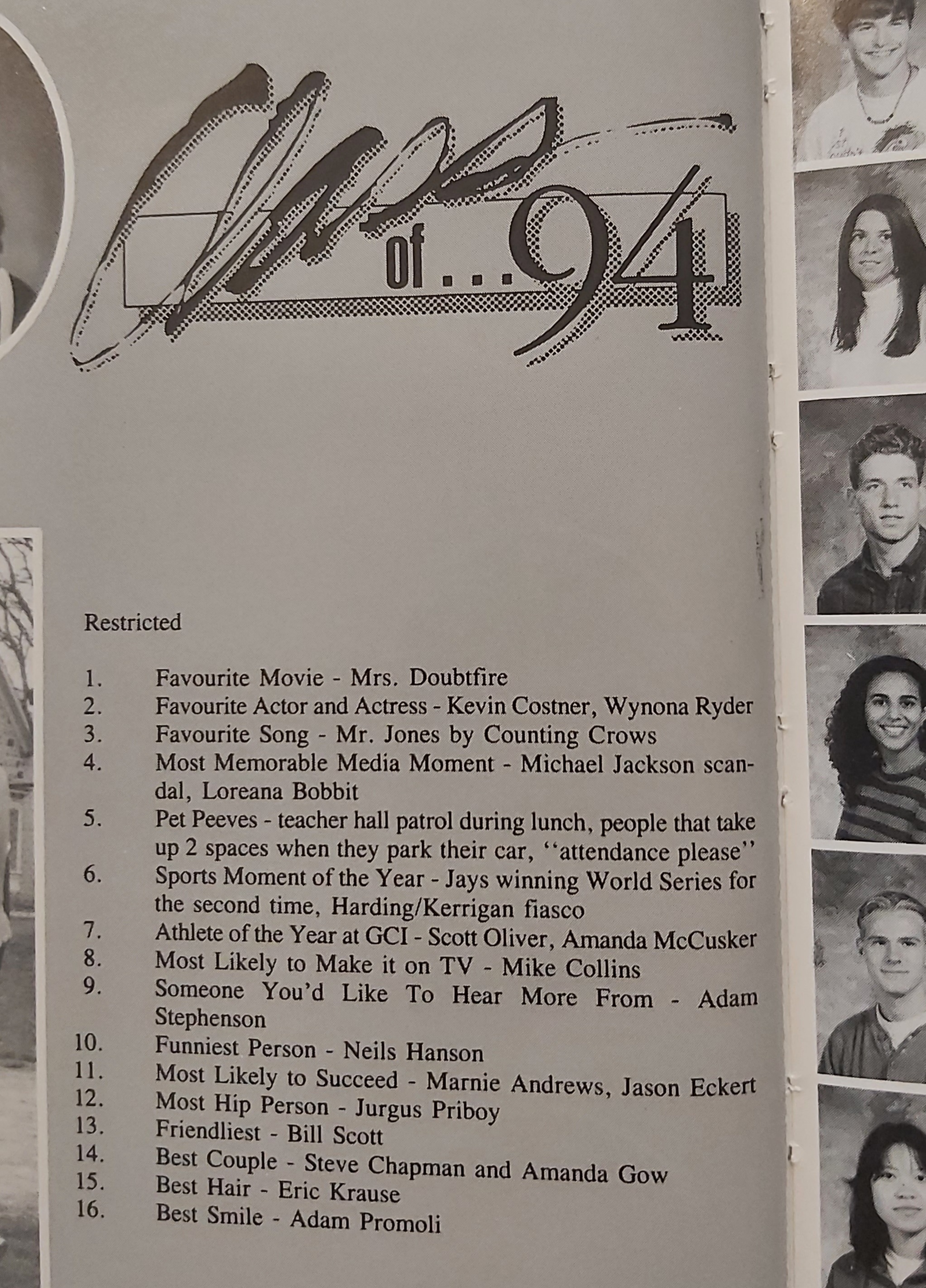 1993-1994 yearbook