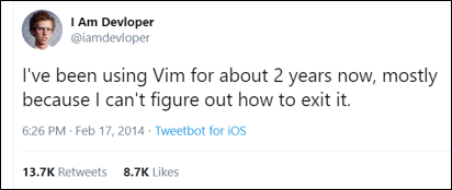 vim tweet