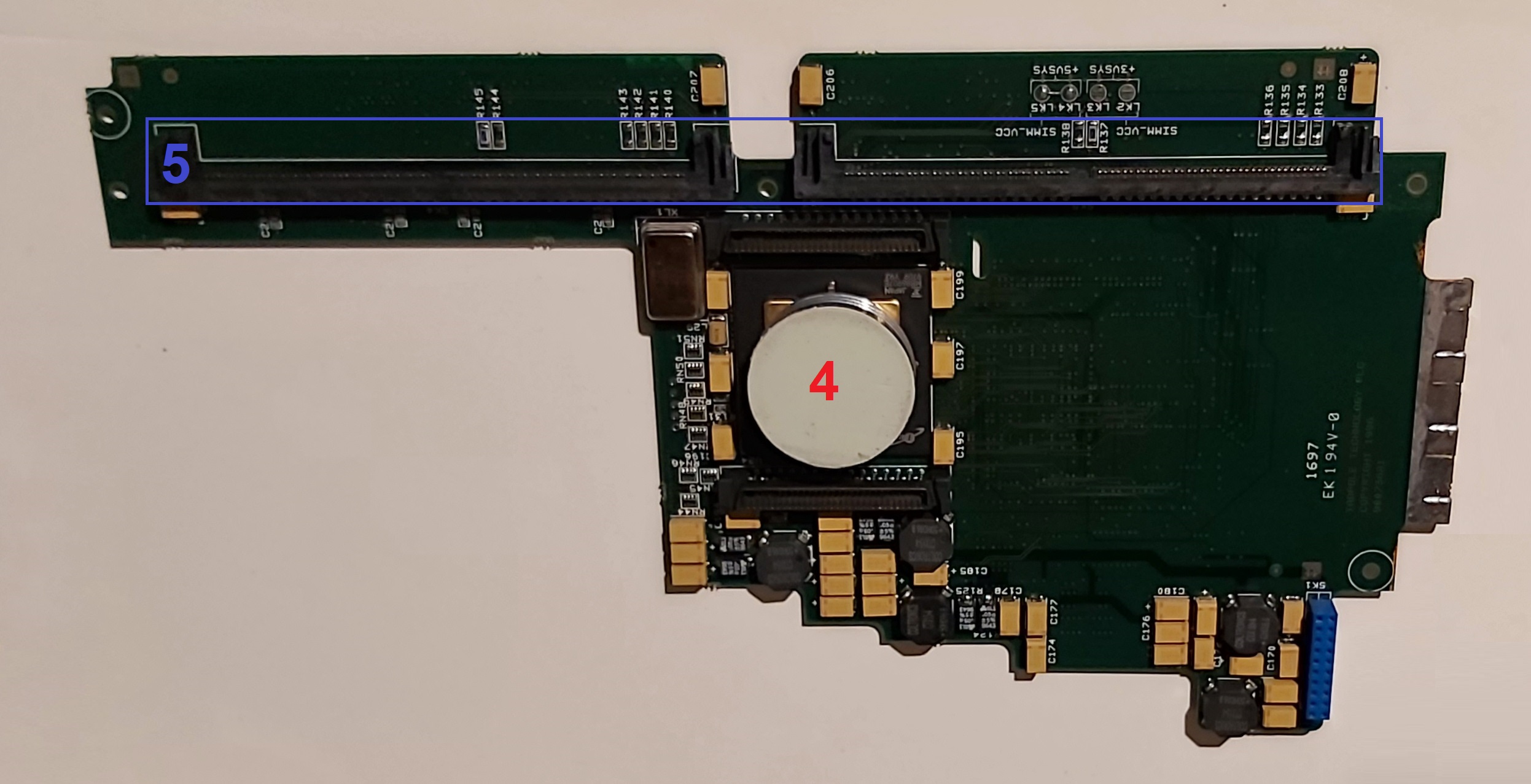 Underside of CPU board